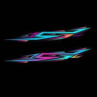 Racing Car decal wrap design. Graphic abstract livery designs for Racing vector