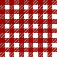 Checkered pattern red and white. Gingham seamless for tablecloth. Geometric pattern for textiles. vector