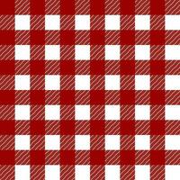 Checkered pattern red and white. Gingham seamless for tablecloth. Geometric pattern for textiles. vector