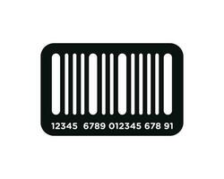 Bar code icon isolated on white background vector