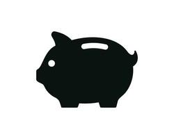 Piggy bank icon isolated on white background vector