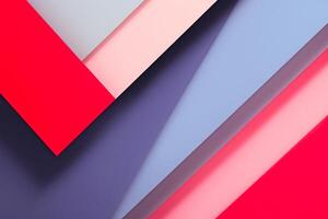 Colorful 3d illustration with forms with shadow and geometric shapes. The simple composition of a layered material design. photo