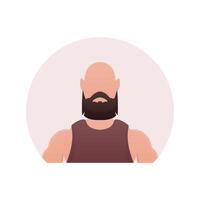 Man icon. Isolated. Cartoon style. vector