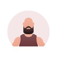 Man icon. Isolated. Cartoon style. vector