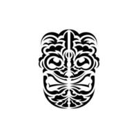 Pattern mask. Traditional totem symbol. Hawaiian style. Vector illustration isolated on white background.