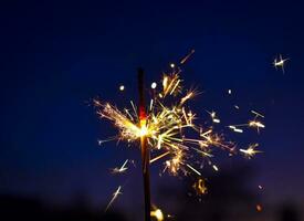 Sparklers, sparks and the end of the year photo