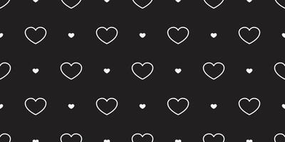 corazón sin costura modelo vector enamorado día aislado amor icono antecedentes fondo de pantalla negro