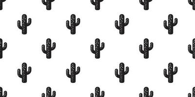 cactus seamless pattern vector desert botanica flower plant garden summer isolated wallpaper tile background