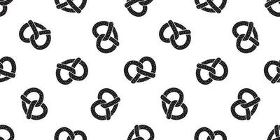 pretzel seamless pattern vector cookie snack breed scarf isolated wallpaper tile background white