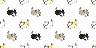 cat Seamless Pattern vector kitten calico breed cartoon illustration tile background scarf isolated wallpaper