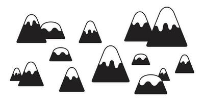 mountain vector snow mountain icon logo illustration hill wood forest doodle