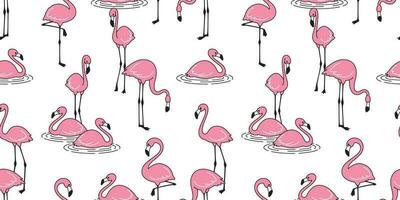 Flamingo seamless pattern vector pink Flamingos exotic bird tropical summer scarf isolated repeat wallpaper tile background cartoon illustration