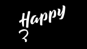 glücklich Geburtstag handgeschrieben animiert Text im Weiß Farbe. großartig zum Geburtstag wünscht sich oder Öffnung Videos zum Schöne Grüße auf Besondere Tage