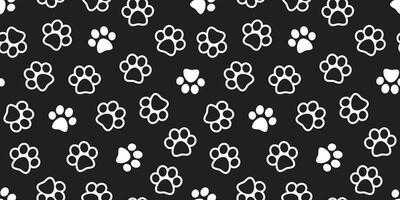 Dog Paw Seamless Pattern Cat Paw vector footprint kitten puppy wallpaper isolated background