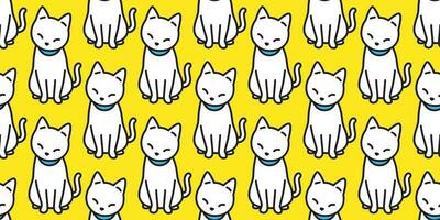 cat seamless Pattern vector kitten Halloween isolated background repeat wallpaper cartoon doodle
