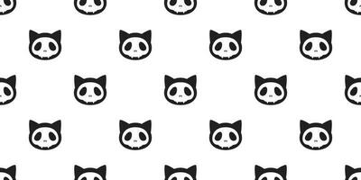 Cat seamless pattern Halloween vector Skull skeleton bone Ghost scarf isolated tile background repeat wallpaper