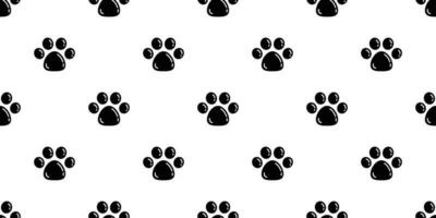 Dog Paw Seamless pattern vector Cat Paw cartoon wallpaper isolated background