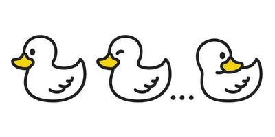 Pato vector icono logo dibujos animados personaje ilustración pájaro granja animal símbolo acortar Arte garabatear