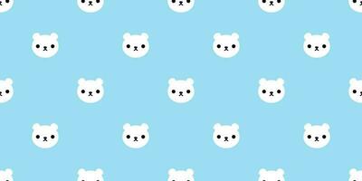 bear seamless pattern polar bear vector panda teddy background isolated repeat wallpaper