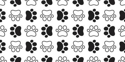 Dog Paw seamless pattern vector cat footprint kitten puppy tile background repeat wallpaper isolated cartoon illustration
