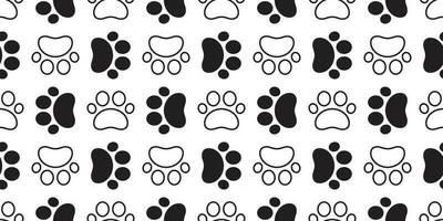 Dog Paw seamless pattern vector cat footprint kitten puppy tile background repeat wallpaper isolated cartoon illustration