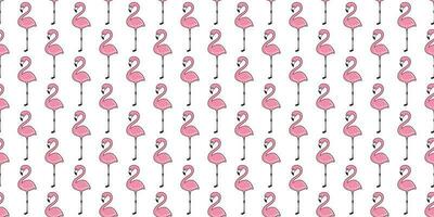 Flamingo seamless pattern vector pink Flamingos exotic bird tropical scarf isolated summer tile background repeat wallpaper cartoon illustration