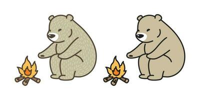 oso vector polar oso icono logo ilustración cámping personaje dibujos animados