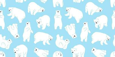 bear seamless pattern polar bear vector panda teddy background isolated repeat wallpaper