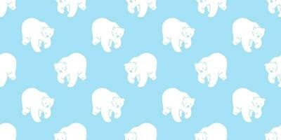 bear seamless pattern polar bear vector panda teddy scarf isolated tile background repeat wallpaper cartoon illustration