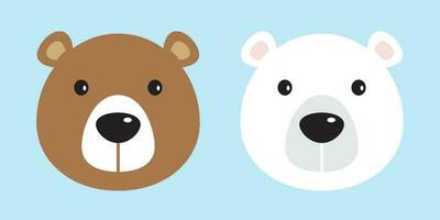 oso vector polar oso icono logo personaje dibujos animados ilustración garabatear símbolo