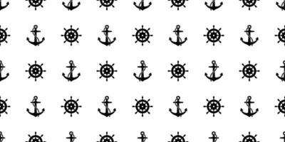 Anchor Seamless Pattern helm vector boat maritime Nautical sea ocean isolated background wallpaper