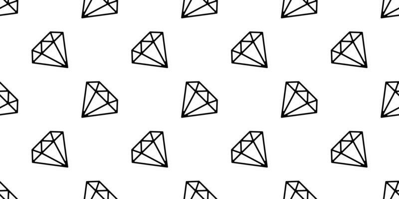 diamond gem seamless pattern vector wallpaper icon isolated background