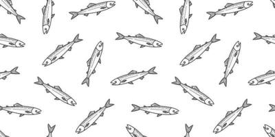 fish salmon seamless pattern vector dolphin shark fin whale sea ocean tile background repeat wallpaper