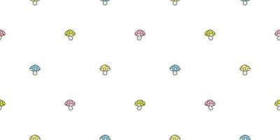 mushroom seamless pattern vector scarf isolated background wallpaper cartoon doodle