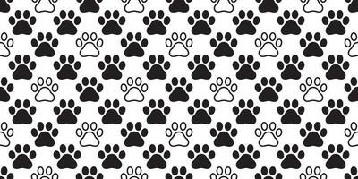 Dog Paw seamless pattern vector footprint cat kitten puppy bear scarf isolated cartoon illustration repeat wallpaper tile background