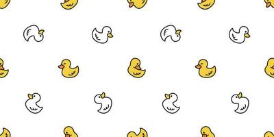 duck seamless pattern vector rubber duck cartoon tile background repeat wallpaper scarf isolated illustration