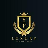 YP Letter Initial with Royal Luxury Logo Template vector