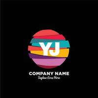 YJ initial logo With Colorful template vector. vector