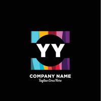 YY initial logo With Colorful template vector. vector