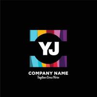 YJ initial logo With Colorful template vector. vector