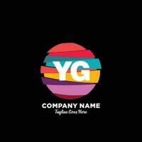 YG initial logo With Colorful template vector. vector