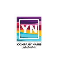 YN initial logo With Colorful template vector. vector