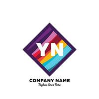 YN initial logo With Colorful template vector. vector