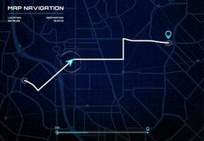 ciudad mapa navegación interfaz GPS navegador pantalla vector