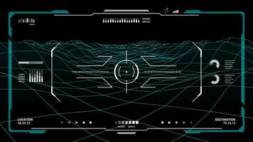 HUD futuristic monitor screen interface, target ui vector