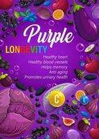 Color rainbow diet purple day nutrition vector