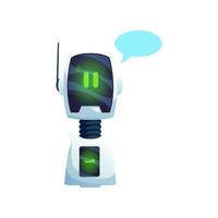 chatbot virtual ai Servicio apoyo robot charla larva del moscardón vector