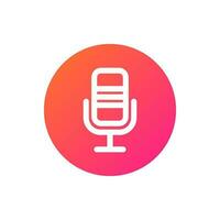 Microphone button, voice assistant, smart speaker vector