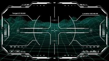 hud futurista monitor pantalla interfaz con objetivo vector