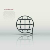 Choose or change language icon. Vector illustration. Business concept globe world communication pictogram.